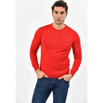 Pánská móda Hugo Boss svetr c-carlton 50306767 modrý kulatý velikost XXL