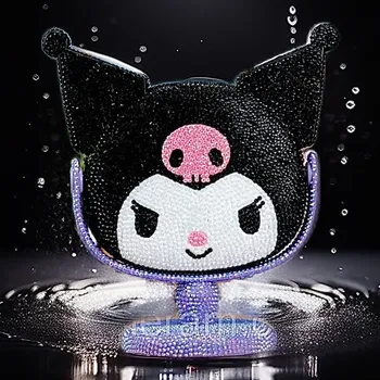 Kosmetické zrcátko KUROMI Kosmetické zrcátko pro děti DIAMANTOVÁ VÝŠIVKA k nalepování