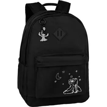 Batoh Scout Stitch, černý se stříbrným potiskem