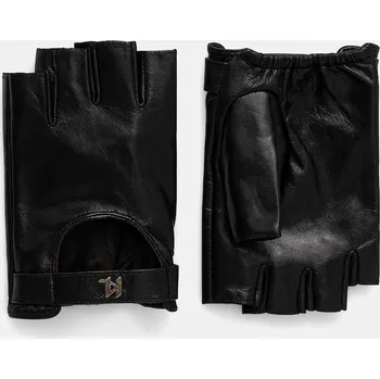 Rukavice Kožené rukavice bez prstů Karl Lagerfeld A3M33073 černá 99X, vel. M