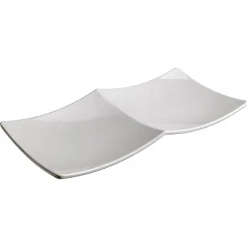 Talíř Dvojitý bílý talíř z melaminu