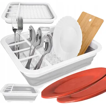 Odkapávač na nádobí ODKAPÁVAČ NA NÁDOBÍ skládací silikonový stojan na sušení nádobí