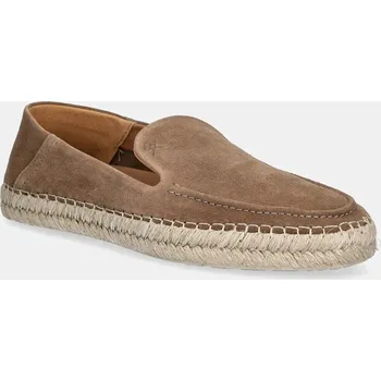 Dámské polobotky Semišové espadrilky Hackett London ALTEA LOAFER HMS21491 hnědá 84X, EUR 40