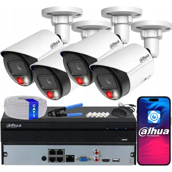 Bezpečnostní kamera Monitorovací sada 4x IPC-HFW2649S-S-IL 6MP DAHUA WizSense IR30m Dual Light