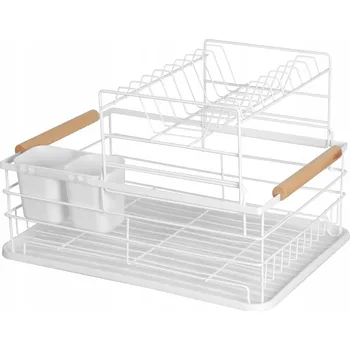 Odkapávač na nádobí VELKÝ DVOUÚROVŇOVÝ ODKAPÁVAČ NA NÁDOBÍ + ODKAPÁVAČ NA TALÍŘE, HRNKY A PŘÍBORY