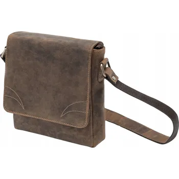 Kabelka Kožená kabelka z pravé kůže kabelka přes rameno hnědá