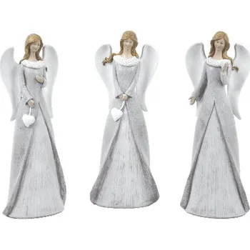 Vánoce Anděl Aida, 9 x 14 x 35 cm, balení obsahuje 3 kusy!|Ego Dekor