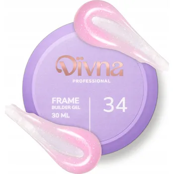Lak na nehty DIVNA Frame Builder Gel 34 30 ml stavební gel barevný na nehty