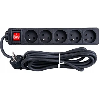 Napájecí kabel Prodlužovací Kabel Keltin 3 m 5 ks černá