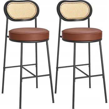 Jídelní židle Barová Židle Songmics , odstíny hnědé, 89 cm, umělá kůže