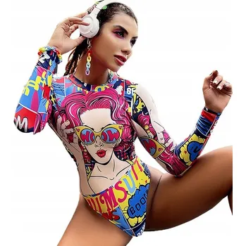 Dámské plavky JEDNODÍLNÉ PLAVKY S DLOUHÝM RUKÁVEM BODY L