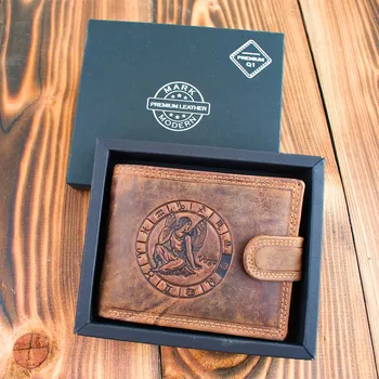 Peněženka Luxusní pánská kožená peněženka na patent se znamením zvěrokruhu Panna premium kůže Master Pragati Elite GTI 2550L