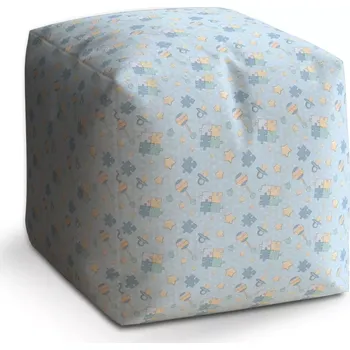 Taburet Sablio Taburet Cube Puzzle a dudlíky: 40x40x40 cm