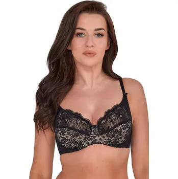 Podprsenka CHANTAL SOFT BRA ART 534 BLACK černá ažurová výzdoba 95E