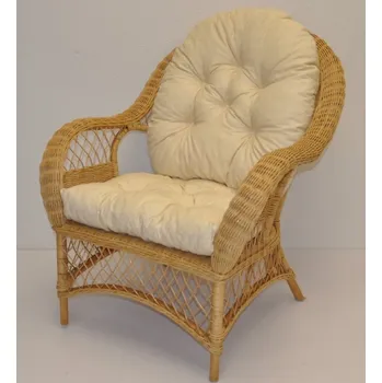 Zahrada Axin Trading s.r.o. Ratanové křeslo Florida medové polstr béžový melír