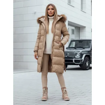 Dámská zimní bunda s kapucí STYLEBELLA Dstreet TY4608 Barva: Béžová, Velikost: XL