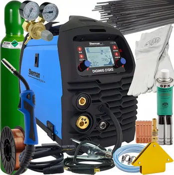 Svářečka Svářečka MIG/MAG/MMA/TIG DC 3v1 Sherman 210 ALU synergická, 200A, 230V