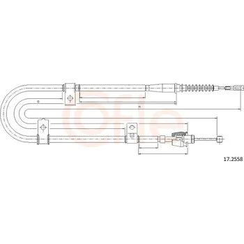 Autodíl Lanko ruční brzdy COFLE 17.2558