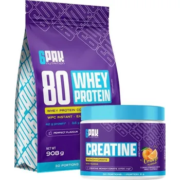 Protein 6Pak Nutrition Whey Protein 80 (908 g) + Creatine Monohydrate (300 g) Velikost: 1 pack