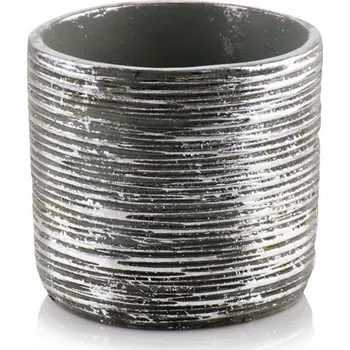 Květináč Keramický Květináč , šedý, Polnix 14 cm x 14 x 13 cm