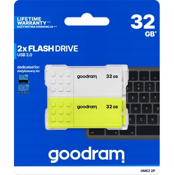 USB flash disk USB flash disk GOODRAM UME2-0320MXR11-2P 32 GB USB 2.0 bílý