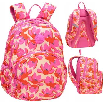 Školní batoh Školní batoh vícekomorový CoolPack červený, odstíny žluté a zlaté, růžový 27 l