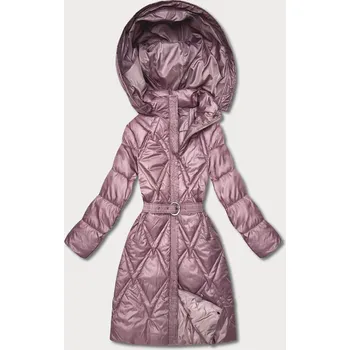 Dámská bunda Růžový prošívaný kabát pro přechodné období s kapucí Goodlookin (Y3-9215-52) odstíny růžové XXL (44)