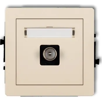 Elektrická zásuvka Anténní zásuvka nástěnná Karlik béžová