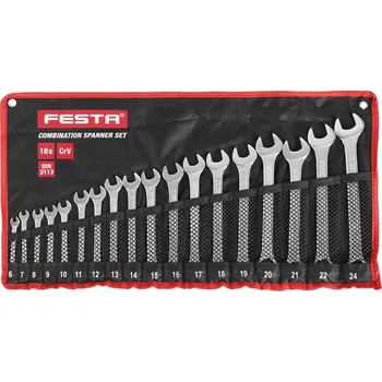 Ruční nářadí Sada očkoploché klíče FESTA CrV 18ks 6-24mm