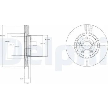 Brzdový kotouč Brzdový kotouč DELPHI BG9074