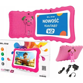 Tablet TABLET PRO DĚTI KIDSTAB 7 4 32GB HERNÍ KONZOLE RŮŽOVÝ DÁREK K VÁNOCŮM