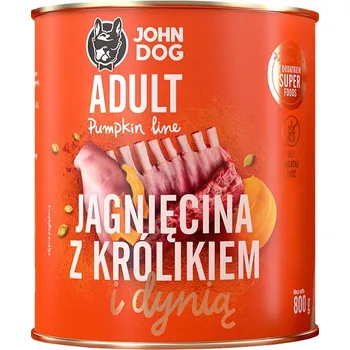 Krmivo pro psa John Dog Pumpkin Line Krmivo mokré pro psa jehněčí králík dýně 800 g