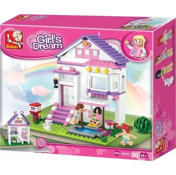 ostatní stavebnice Sluban Dívčí sen B0532 Stavebnice STAVEBNICE SLUBAN LETNÍ DŮM BAZÉN 291 dílů 291 ks