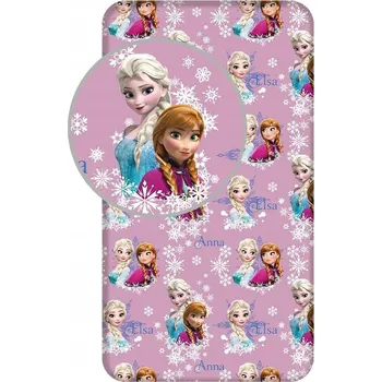 Prostěradlo PROSTĚRADLO S GUMOU 90x200 LEDOVÉ KRÁLOVSTVÍ ANNA ELSA FROZEN 03