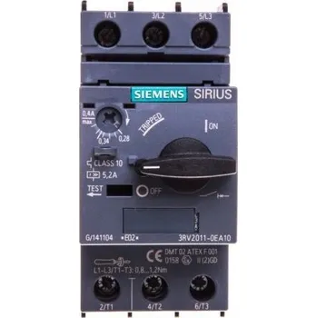 vypínač Motorový spouštěč Siemens 690 V IP20 5,2 A