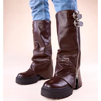 Dámské kozačky ~Kozaki na platformie model 222372 Solea 41