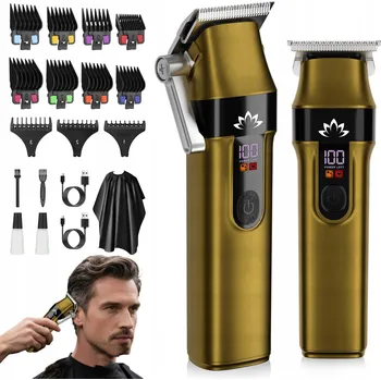 Strojek na vlasy STŘÍHACÍ STROJEK NA VLASY ZASTŘIHOVAČ VOUSŮ BEZDRÁTOVÝ 2V1 SADA HOLICÍ STROJEK