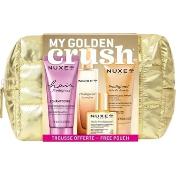 Kosmetická sada Nuxe Darkove-sady Pro-niSada My Golden Crush Huile Prodigieuse® 10ml + Le Parfum 15ml Sprchový olej 30ml Šampon na lesk 1 Stk. (544,00 Kč / 1 ks.)