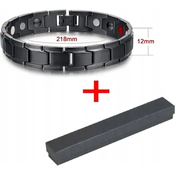 Náramek ČERNÝ ZDRAVOTNÍ PÁNSKÝ NÁRAMEK MAGNETICKÝ SÍLA BOSTON JEWELLERY ORIGINÁL