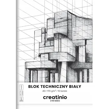 Blok Technický blok bílý A3, 10 listů, 170g Creatinio Top-2000