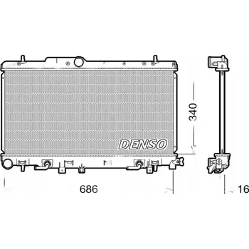 Chladič motoru Denso DRM36018 Chladič motoru, chlazení motoru
