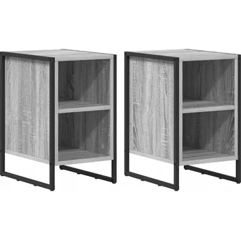 Noční stolek Noční stolek 2 ks Šedá Sonoma 39,5 x 30 x 50 cm