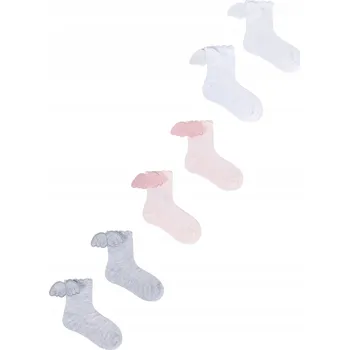 Dívčí prolamované Ponožky s andělskými křídly, 3 kusy, 23-26 kusů YOCLUB