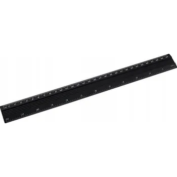 Pomůcky na GEOMETRII pro žáka HLINÍKOVÉ PRAVÍTKO ČERNÉ 30cm Mega