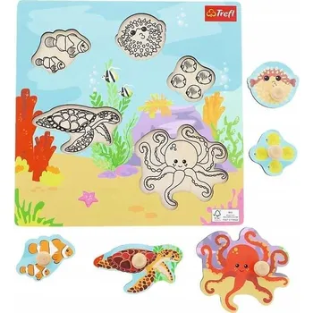 Vzdělávací dřevěné puzzle skládačka Zvířata