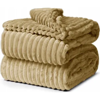 Prostěradlo Deka BestLowCost polyester 160 cm x 200 cm béžová