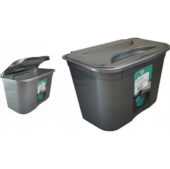 Odpadkový koš MALÝ ZÁVĚSNÝ KOŠ NA ODPADKY S VÍKEM, KTERÝ SE NASAZUJE NA DVEŘE SKŘÍŇKY, 5L