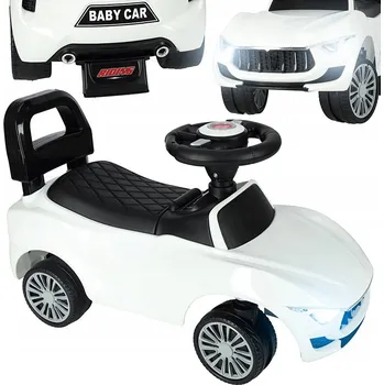 Odrážedlo Odrážedlo Ikonka auto se zvukem a světly bílé