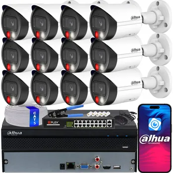 IP kamera Monitorovací sada 12x IPC-HFW2649S-S-IL 6Mp DAHUA WizSense IR30 Dual Light