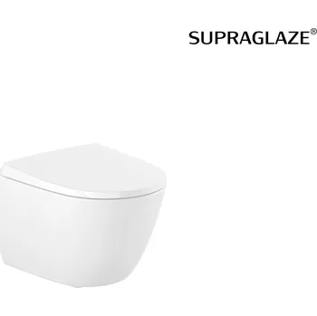 Klozet ROCA ONA Compacto Závěsná WC mísa bez okraje 48 cm s povrchovou úpravou Supraglaze